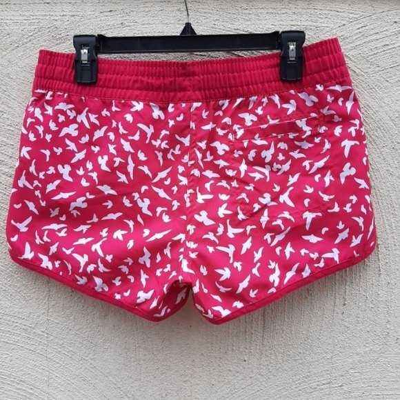 Firefly Swim Shorts Pockets Drawstring Fuchsia & White Seagulls Print Size M - Picture 3 of 13